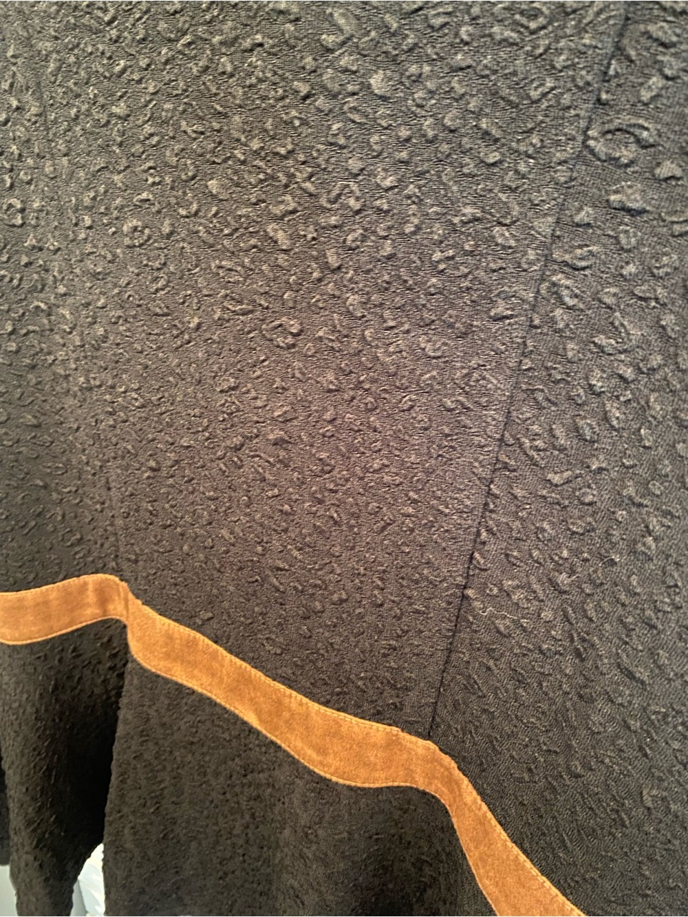 Joseph Ribkoff Textured Black Jacket Animal Snake Print Trim Faux Suede Size 14 - Picture 9 of 9
